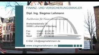 Finanzen Wittenberg Versicherung Altersvorsorge Finanz- und Versicherungsmakler Siegmar Lehmann