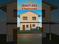 6m x 7.6m 2 storey 3 bedrooms 2 toilet u0026bath garage housedesign amakan sketchup2021