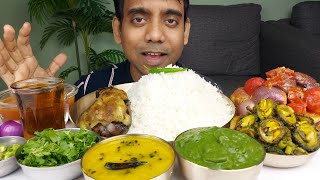 ASMR HEALTHY FOOD EATING SHOW , INDIAN BENGALI THALI