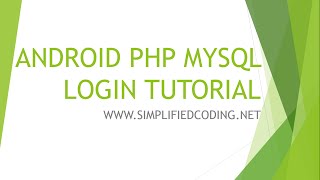 Android PHP MySQL - Simple Registration and Login App