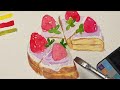 cozy painting session 🍰 real time watercolor process ft. fuumuui sable travel brush set