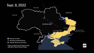 Map shows territorial shifts in Ukraine since war began one year ago