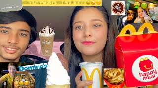 LETTING THE PERSON IN FRONT OF ME DECIDE WHAT WE EAT FOR 24HOURS CHALLENGE