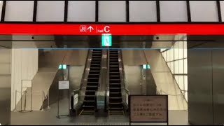 【日立】1X エスカレーター　東京国際フォーラムCホール 1X escalator tokyo kokusai Forum C Hall Yurakucho Tokyo Japan