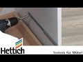 Mounting of ball-bearing partial extension runners for 17mm: Do-It-Yourself with Hettich