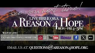 A Reason 4 Hope Bible Q\u0026A - Islamophobia, The Maccabees, and Sin