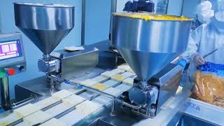 Semi-automatic sandwich production line