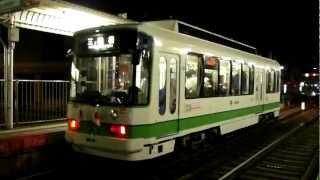 [HD]夜の東京都電荒川線④ 荒川車庫前(8500形 8504)