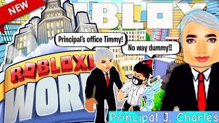 Principal Charles Tried To Give Me Detention Today! 🏫 ROBLOXIA WORLD (Roblox roleplay)