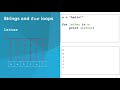 Python- Strings and For Loops