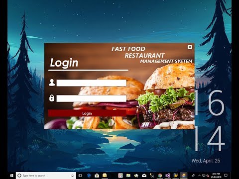 Fast Food Management System In Vb Final Year Project Flat Design