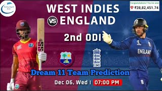 West Indies vs England 2nd ODI Match PREDICTION |WI vs ENG, Playing 11, Key Players, Pitch Report,