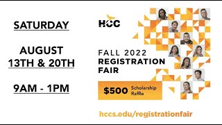 HCC Fall 2022 Registration Fairs
