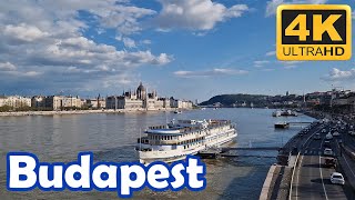 Budapest Walk: Danube bank, Parliament, Margaret Bridge (4K UHD) 2023