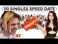 50 singles speed date in front of strangers | xQc Reacts