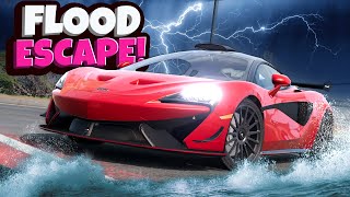 Escaping the FLOOD with the Most EXPENSIVE CARS in BeamNG Drive Mods!