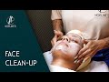 Step by step process of a face clean-up at Noeline's