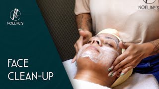 Step by step process of a face clean-up at Noeline's