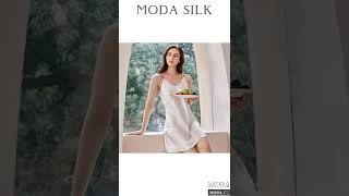 ModaSilk Sexy White Silk Chemise For Women