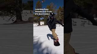 Learn Easy Snowboard Tricks Frontside Board slide #snowboard #snowboarding