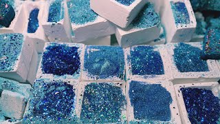 💙💥SPARKLE BOMBS💥💙 6k+ Celebration Pt.1 🥳| Glitter, Sand, Powder \u0026 Crispy Fresh Blocks | ASMR 💚