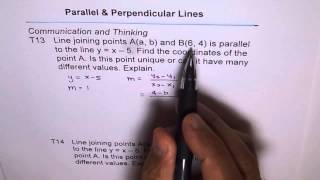 Find Possible Coordinate For a Parallel Line T13 T14