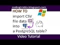 How to import CSV file data into PostgreSQL table on Windows byAO