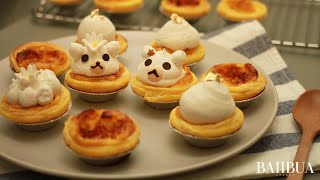 EGG TART RECIPE ทาร์ตไข่ง่ายๆ พร้อมสูตรลับผสมนม 3 ตัว | ใบบัวบอกสูตร EP.1