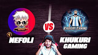 NEFOLI 🖥 vs KHUKURI GAMING 📱 [ PC vs Mobile ] || VS WITH V BADGE PLAYER @Nefoli