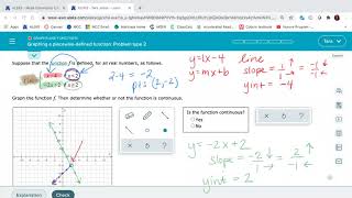 Graphing a Piecewise Function on ALEKS (problem type 2)