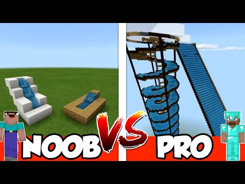 How To Make A Theme Park In Minecraft Pe - noob vs pro water park in minecraft pe mcpe journalist