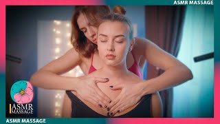 ASMR Back, Neck and Shoulders massage by Olga and Liza