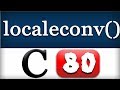 localeconv Function in C programming Language Video Tutorial