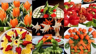 10 Art In Fruit & Vegetable Carving Ideas Cutting Tricks #shorts