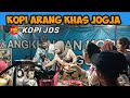 kopi jos kopi arang khas Jogja , angkringan pak Agus depan stasiun tugu