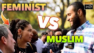 Feminist questions Muslim! Mohammed Hijab Vs Feminist | Speakers Corner | Old Is Gold | Hyde Park