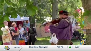 People enjoy warm weather at Iowa Renaissance Festival in Amana