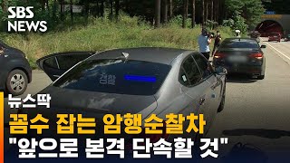 단속 카메라 앞 감속…암행순찰차가 '얌체 운전' 잡는다 / SBS / 뉴스딱