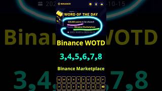 WOTD Binance Marketplace Theme || Word of the day Answers Today || All Letters WODL