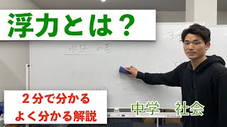 浮力について【中学 理科】２分で分かるよく分かる解説