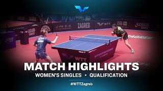 Marie Migot vs Amelie Solja | WS | WTT Contender Zagreb 2022 | (Qual)