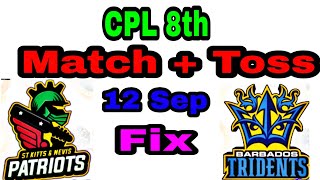 #CPL Match no 8th St Kitts and Nevis Patriots vs Barbados Tridents who will win today (Toss + Match)