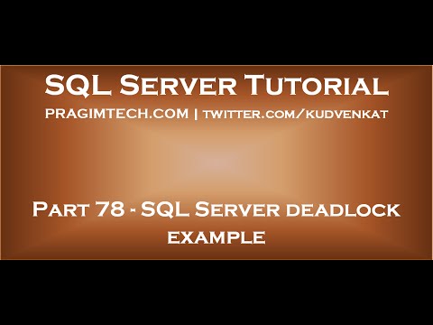 SQL Server deadlock example SQL Server deadlock example