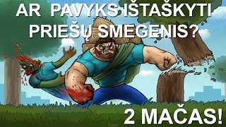 Žaidžiame Minecraft lietuviškai | 2v2 antras mačas!