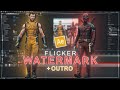 Flicker watermark + outro tutorial on after effects