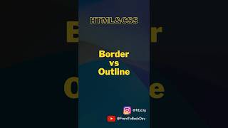 Let’s check how border vs outline works in css.#shorts #youtubeshorts #css #border #outline #ui #ux