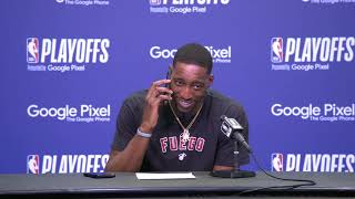 Bam Adebayo's mom calls during his news conference | NBA on ESPN