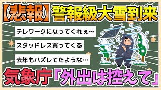 【2chまとめ】【悲報】警報級の大雪到来　気象庁「外に出歩くな」【ゆっくり実況】