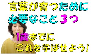 【言葉の発達】1歳までに子どもが学んでおくべき3つのこと【言語聴覚士が解説】