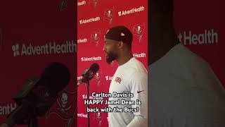Tampa Bay Buccaneers Carlton Davis on Jamel Dean getting re-signed by the Bucs #shorts #buccaneers